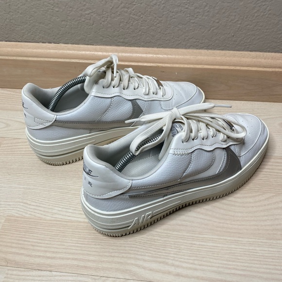 Nike Air Force 1 PLT.AF.ORM Summit White Metalic Silver Women's Shoes Size 10 - Picture 14 of 15